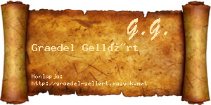 Graedel Gellért névjegykártya